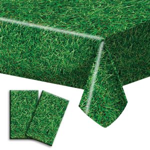 Green Soccer Field Rectangle Tablecloth