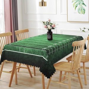 Green Soccer Field Rectangle Tablecloth